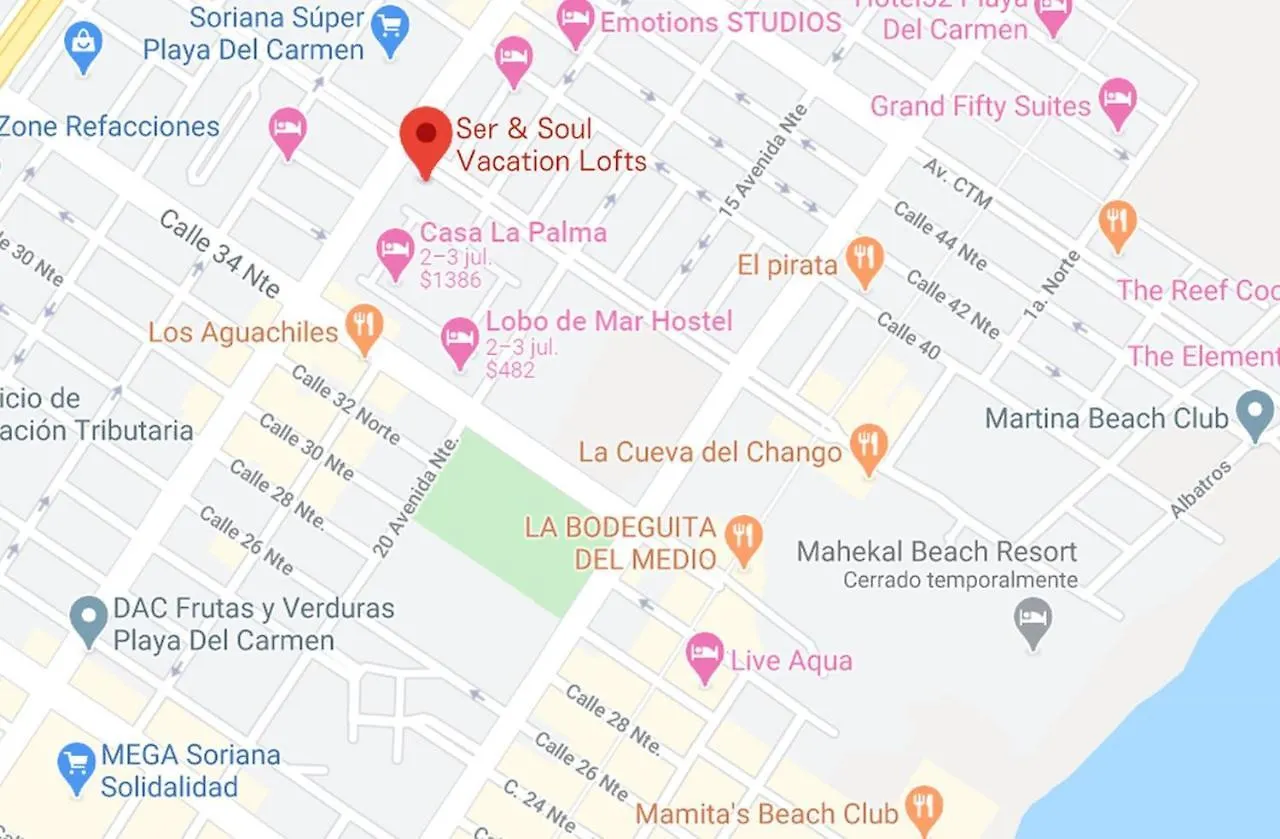 Ser & Soul Vacation Lofts Apartment Playa del Carmen 0*,